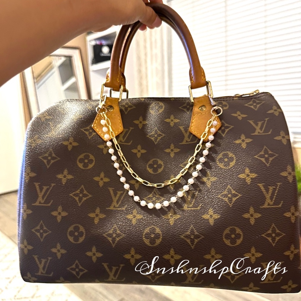 Pearl Double Chain Handbag Accessory - Picture 2 of 5